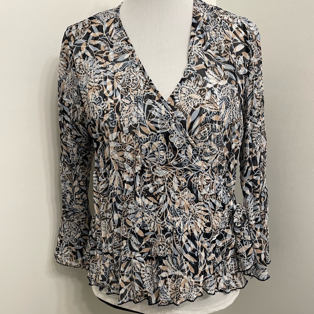 Studio 1940 Sheer Wrap Top